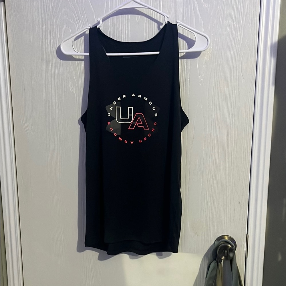 Under Armour Black and Red Sleeveless Tank Top